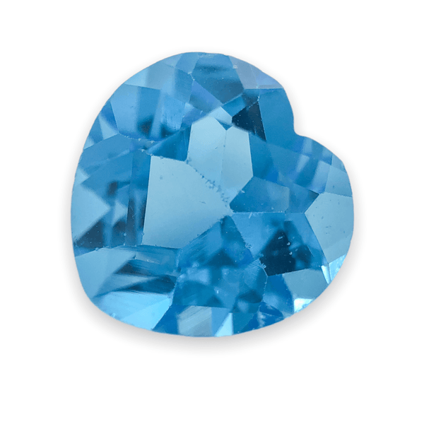 Estate 3.57ct Heart Cut Blue Topaz - Walter Bauman Jewelers