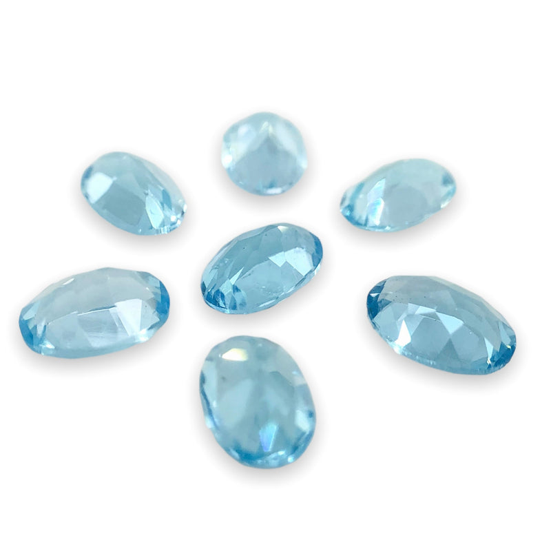 Estate 3.89cttw 7 Oval Cut Blue Topaz Loose Gemstones - Walter Bauman Jewelers