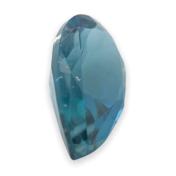 Estate 3.95ct Pear Cut London Blue Topaz Loose Gemstone - Walter Bauman Jewelers