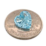 Estate 4.22ct Heart Cut Blue Topaz Loose Gemstone - Walter Bauman Jewelers