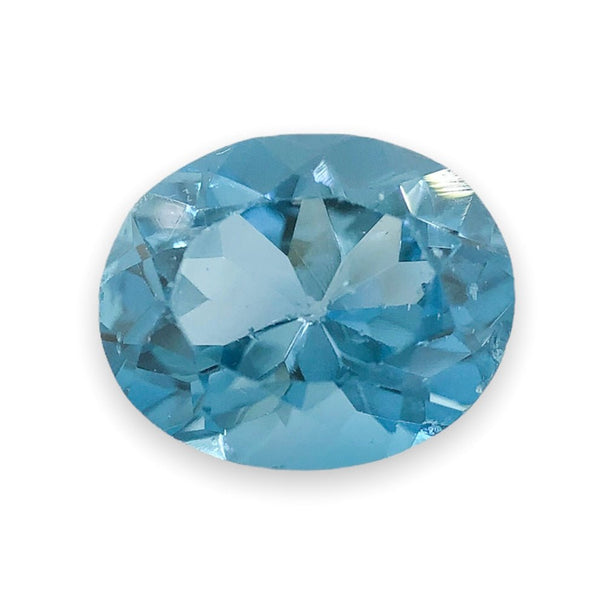 Estate 4.24ct Oval Cut London Blue Topaz Loose Gemstone - Walter Bauman Jewelers