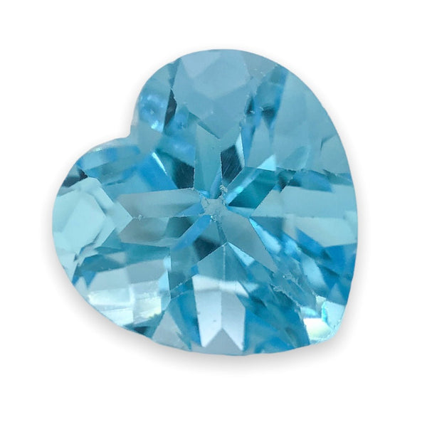 Estate 4.47ct Heart Cut Blue Topaz Loose Gemstone - Walter Bauman Jewelers