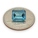 Estate 4.56ct EM Cut Blue Topaz Loose Gemstone - Walter Bauman Jewelers