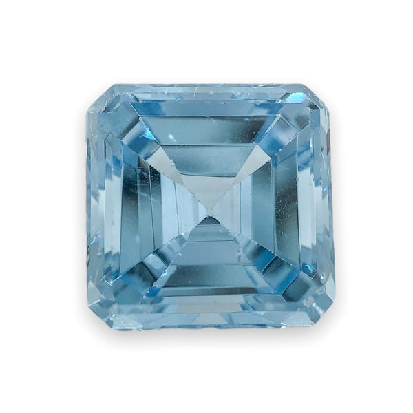 Estate 5.85ct Asscher Cut Blue Topaz Loose Gemstone - Walter Bauman Jewelers