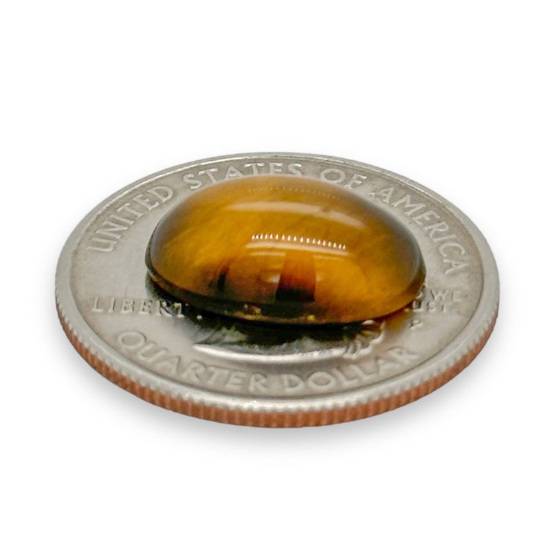 Estate 6.10ct Oval Cabochon Tigers Eye Loose Gemstone - Walter Bauman Jewelers