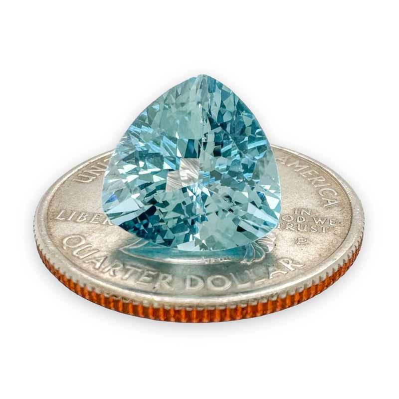 Estate 6.21ct Trillion Cut Blue Topaz Loose Gemstone - Walter Bauman Jewelers