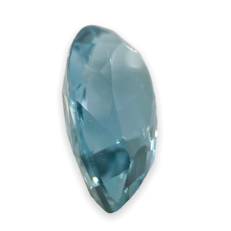 Estate 6.48ct Pear Cut London Blue Topaz Loose Gemstone - Walter Bauman Jewelers