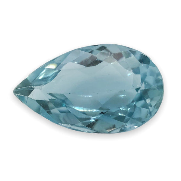 Estate 6.48ct Pear Cut London Blue Topaz Loose Gemstone - Walter Bauman Jewelers