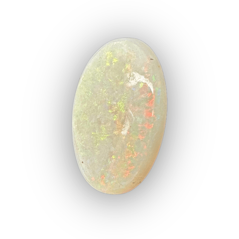 Estate 6.79ct White Opal Oval Cabochon Loose Gemstone - Walter Bauman Jewelers