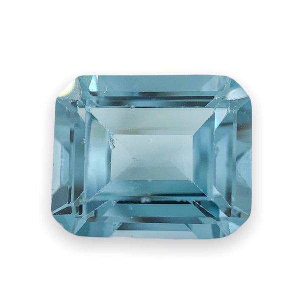 Estate 7.05ct Emerald Cut London Blue Topaz Loose Gemstone - Walter Bauman Jewelers