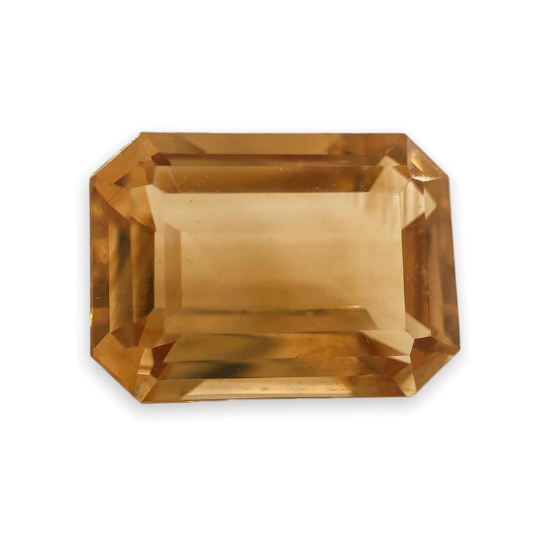 Estate 7.18 ct Emerald Cut Citrine Loose Gemstone - Walter Bauman Jewelers