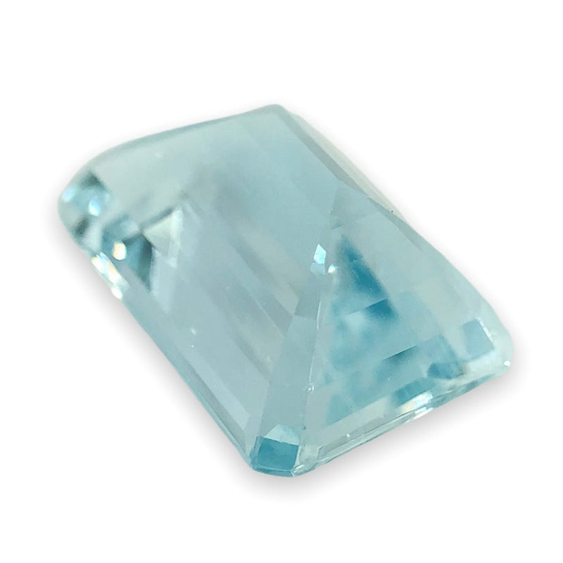 Estate 7.34ct Emerald Cut Aquamarine Loose Gemstone - Walter Bauman Jewelers