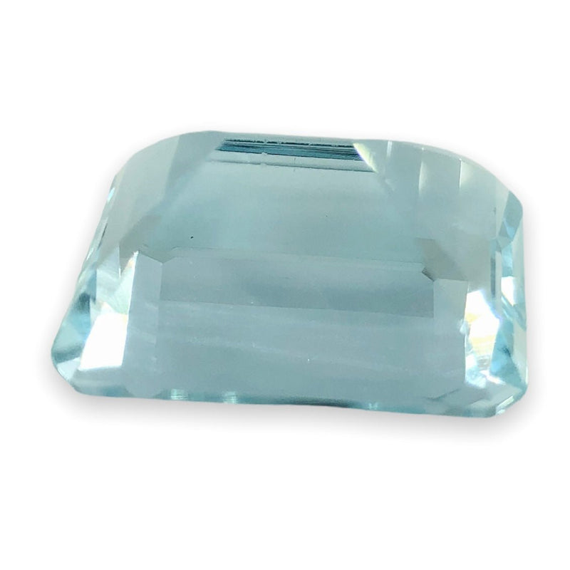 Estate 7.34ct Emerald Cut Aquamarine Loose Gemstone - Walter Bauman Jewelers