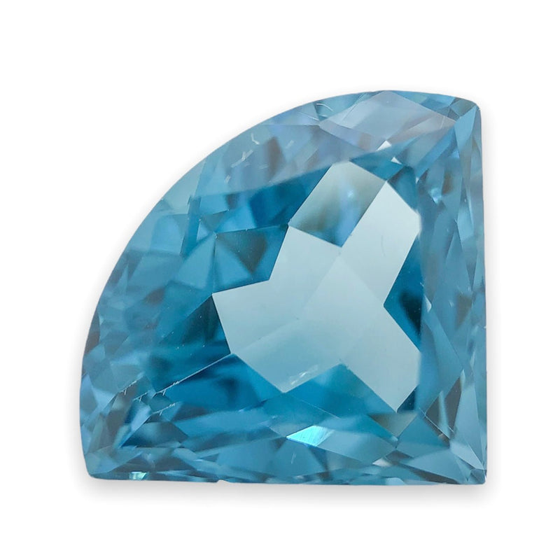 Estate 8.13ct Shield Cut London Blue Topaz Loose Gemstone - Walter Bauman Jewelers