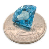 Estate 8.13ct Shield Cut London Blue Topaz Loose Gemstone - Walter Bauman Jewelers