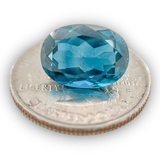 Estate 8.18ct Oval Cut Blue Topaz Loose Gemstone - Walter Bauman Jewelers