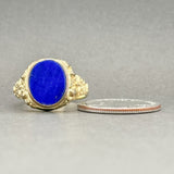 Estate 8K Y Gold 1.66ct Lapis Lazuli Cocktail Ring - Walter Bauman Jewelers