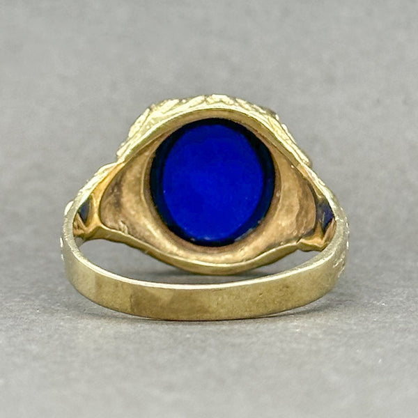 Estate 8K Y Gold 1.66ct Lapis Lazuli Cocktail Ring - Walter Bauman Jewelers