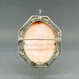 Estate Art Deco 10K W Gold Cameo Pendant/Pin - Walter Bauman Jewelers