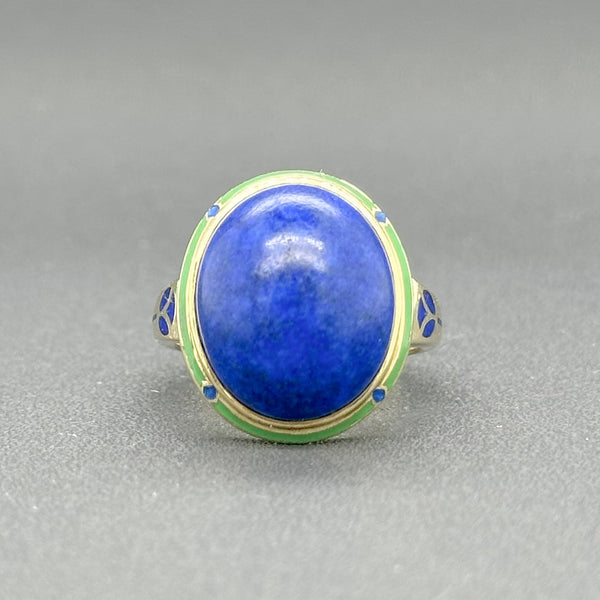 Estate Art Deco 14K Y Gold 0.64ct Lapis Lazuli Ring - Walter Bauman Jewelers