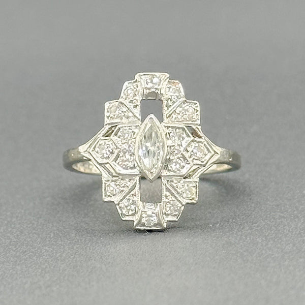 Estate Art Deco Platinum 14 0.45cttw G/VS2-SI1 Diamond Ring - Walter Bauman Jewelers
