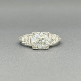 Estate Art Deco Platinum 1.83cttw G-K/VS2-SI2 Diamond Engagement Ring - Walter Bauman Jewelers