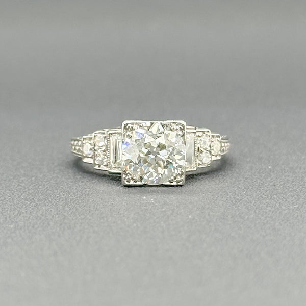 Estate Art Deco Platinum 1.83cttw G-K/VS2-SI2 Diamond Engagement Ring - Walter Bauman Jewelers