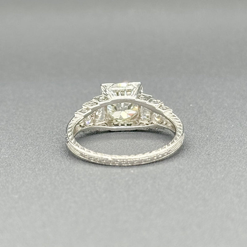 Estate Art Deco Platinum 1.83cttw G-K/VS2-SI2 Diamond Engagement Ring - Walter Bauman Jewelers