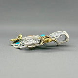 Estate Bixby SS Brass Multi-Gemstone Bee Enhancer Pendant - Walter Bauman Jewelers
