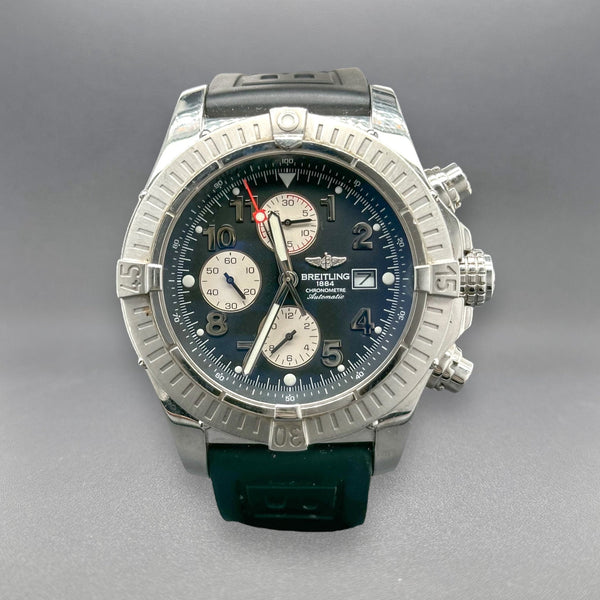 Estate Breitling Super Avenger Automatic Watch ref#A13370 - Walter Bauman Jewelers