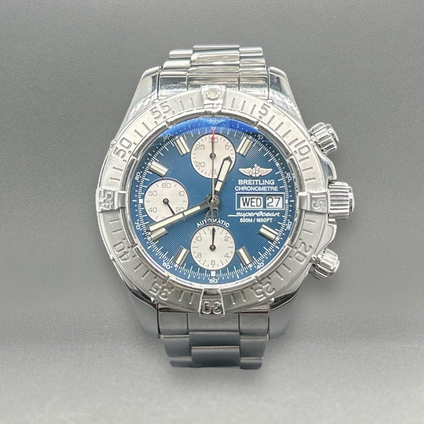 Estate Breitling Super Ocean Chronograph Automatic Watch ref#A13340 - Walter Bauman Jewelers