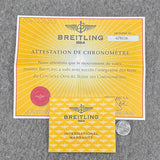 Estate Breitling Warranty Booklet & Cert A1735011 - Walter Bauman Jewelers