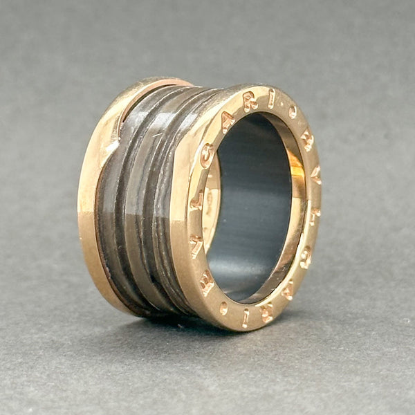 Estate Bulgari B.Zero 1 Roma 18K R Gold Cermet Ring - Walter Bauman Jewelers
