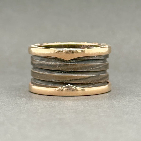 Estate Bulgari B.Zero 1 Roma 18K R Gold Cermet Ring - Walter Bauman Jewelers