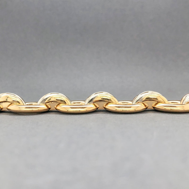 Estate Cartier 18K Tricolor Gold Trinity Round Link Bracelet - Walter Bauman Jewelers