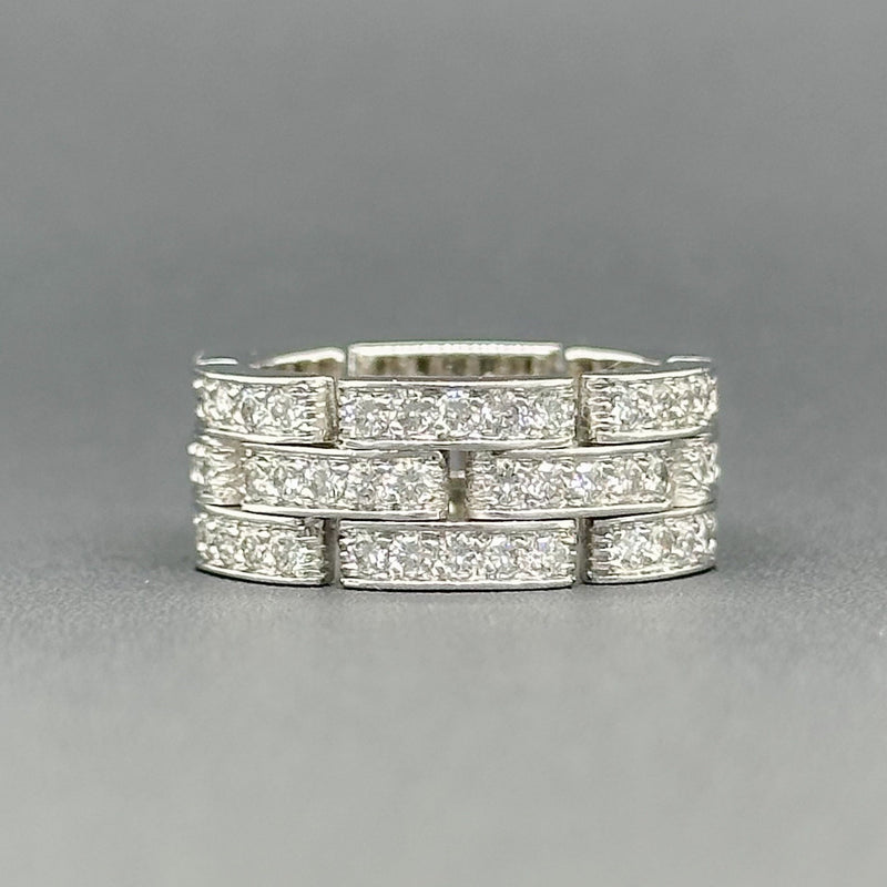 Estate Cartier 18K W Gold 0.75cttw G/VS1 Diamond Maillon Panthere Ring - Walter Bauman Jewelers