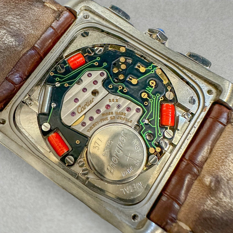 Estate Cartier STST Tank Francaise Quartz Watch ref#2531 - Walter Bauman Jewelers