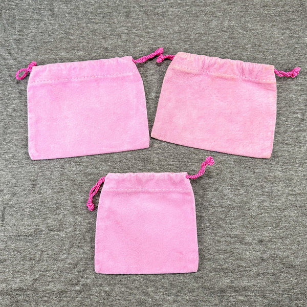 Estate CCM Set of 3 Pink Pouches EMPTY - Walter Bauman Jewelers