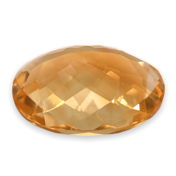 Estate Checkered Oval Cut Citrine 7.98ct Loose Stone - Walter Bauman Jewelers