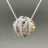 Estate Damiani 18K W Gold 1.45ctw F-G/VS1-2 Diamond Chignon Pendant - Walter Bauman Jewelers