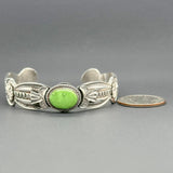 Estate David Reeves SS Green Stone Cuff Bracelet - Walter Bauman Jewelers