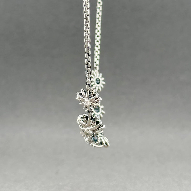 Estate David Yurman SS 0.17cttw H/SI2 Diamond Starburst Necklace - Walter Bauman Jewelers