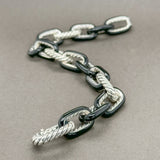 Estate David Yurman SS Madison Black Enamel Cable Bracelet - Walter Bauman Jewelers