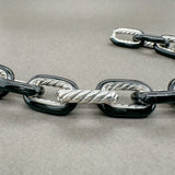 Estate David Yurman SS Madison Black Enamel Cable Bracelet - Walter Bauman Jewelers