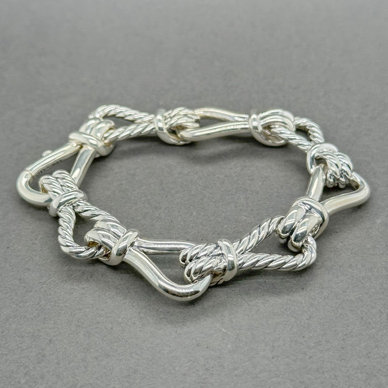 Thoroughbred Loop Chain Bracelet in Sterling Silver, 14mm