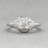 Estate Edwardian 18K W Gold 0.27ct H/I1 Diamond Engagement Ring - Walter Bauman Jewelers