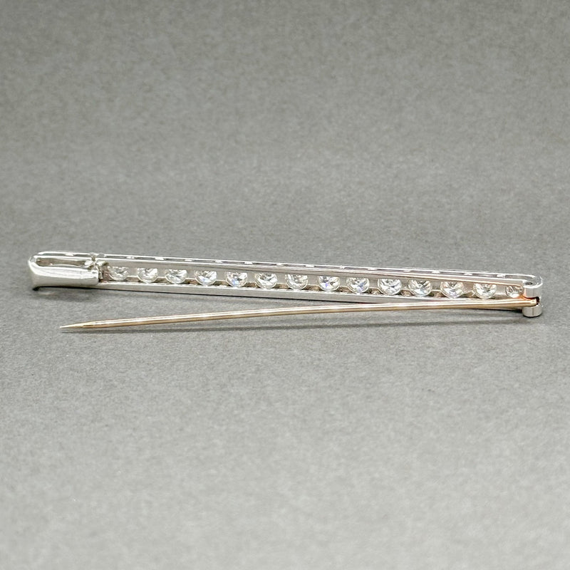 Edwardian 14K Gold Platinum Topped OMC Diamond Pin | Kirsten's Corner