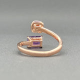 Estate Effy 14K R Gold 1.03cttw Amethyst & Opal & 0.10cttw G-H/VS2-SI1 Diamond Ring - Walter Bauman Jewelers