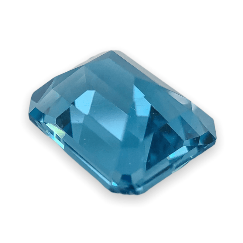 Estate Emerald Cut 3.78ct Blue Topaz - Walter Bauman Jewelers