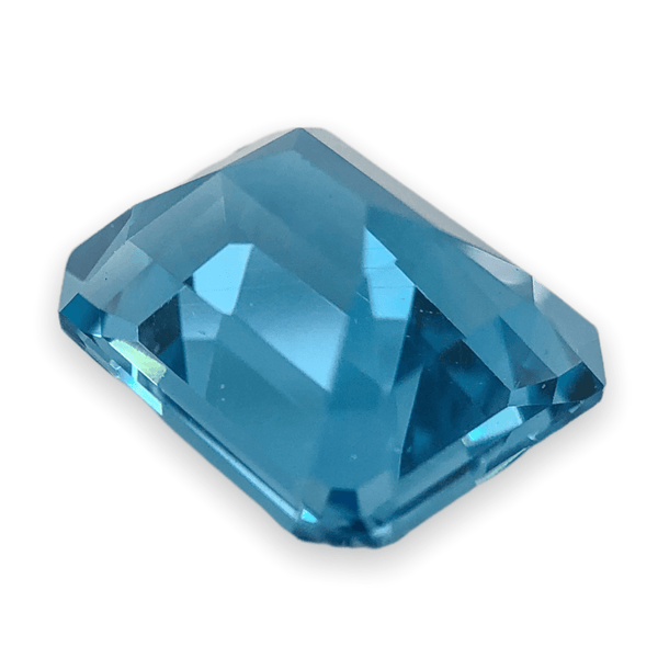 Estate Emerald Cut Blue Topaz 6.93ct Loose Stone - Walter Bauman Jewelers